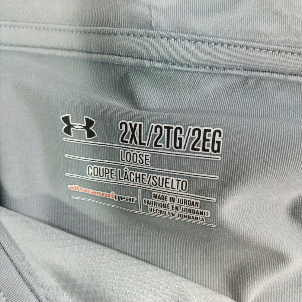 NWT! UNDER ARMOUR! MOTTLED GRAY ALL SEASON GEAR, DRY & LIGHT GOLF SHIRT! SZ 2XL - Picture 9 of 11